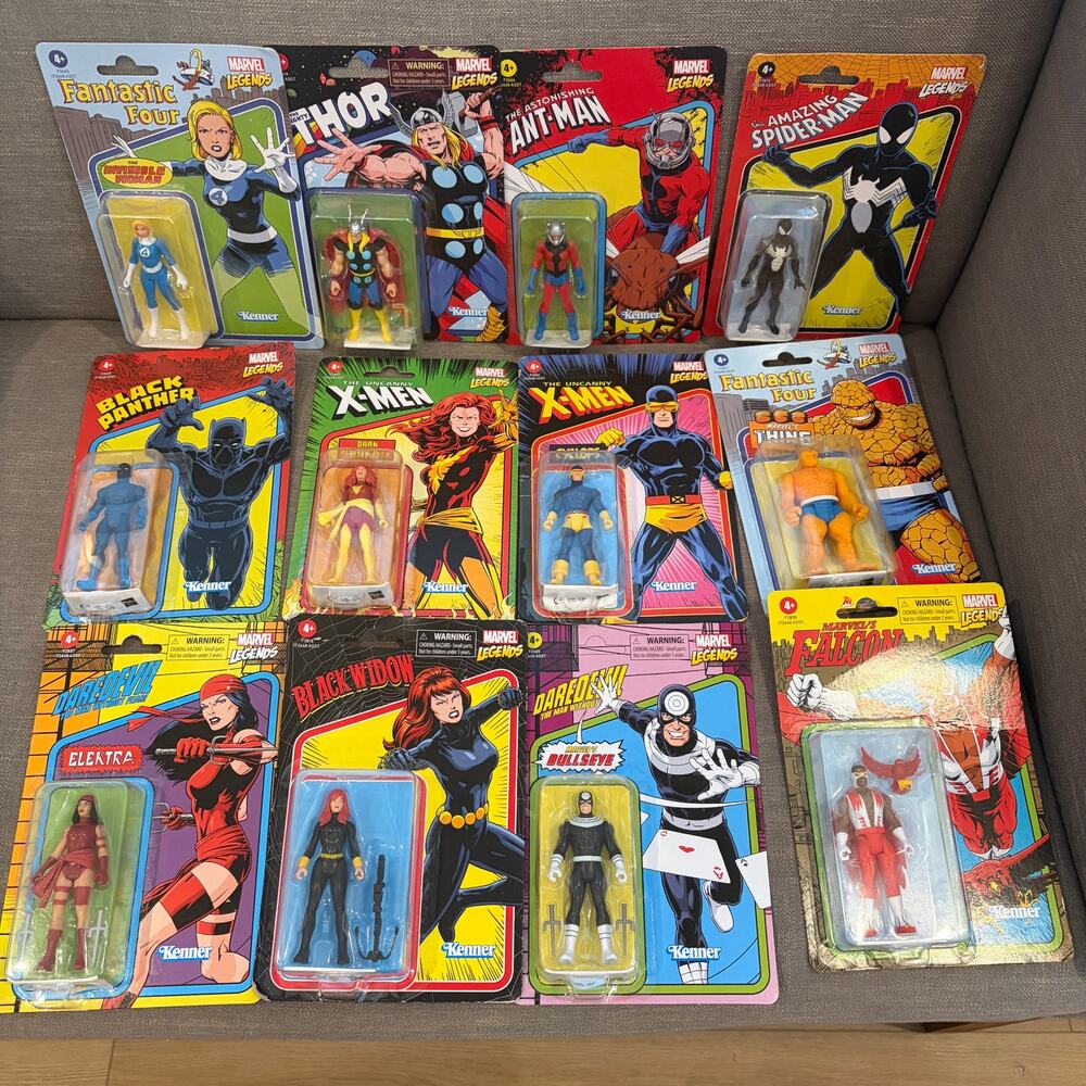 Hasbro Marvel Legends LOT 12 Retro Action Figures 2021 / 2022 NEW